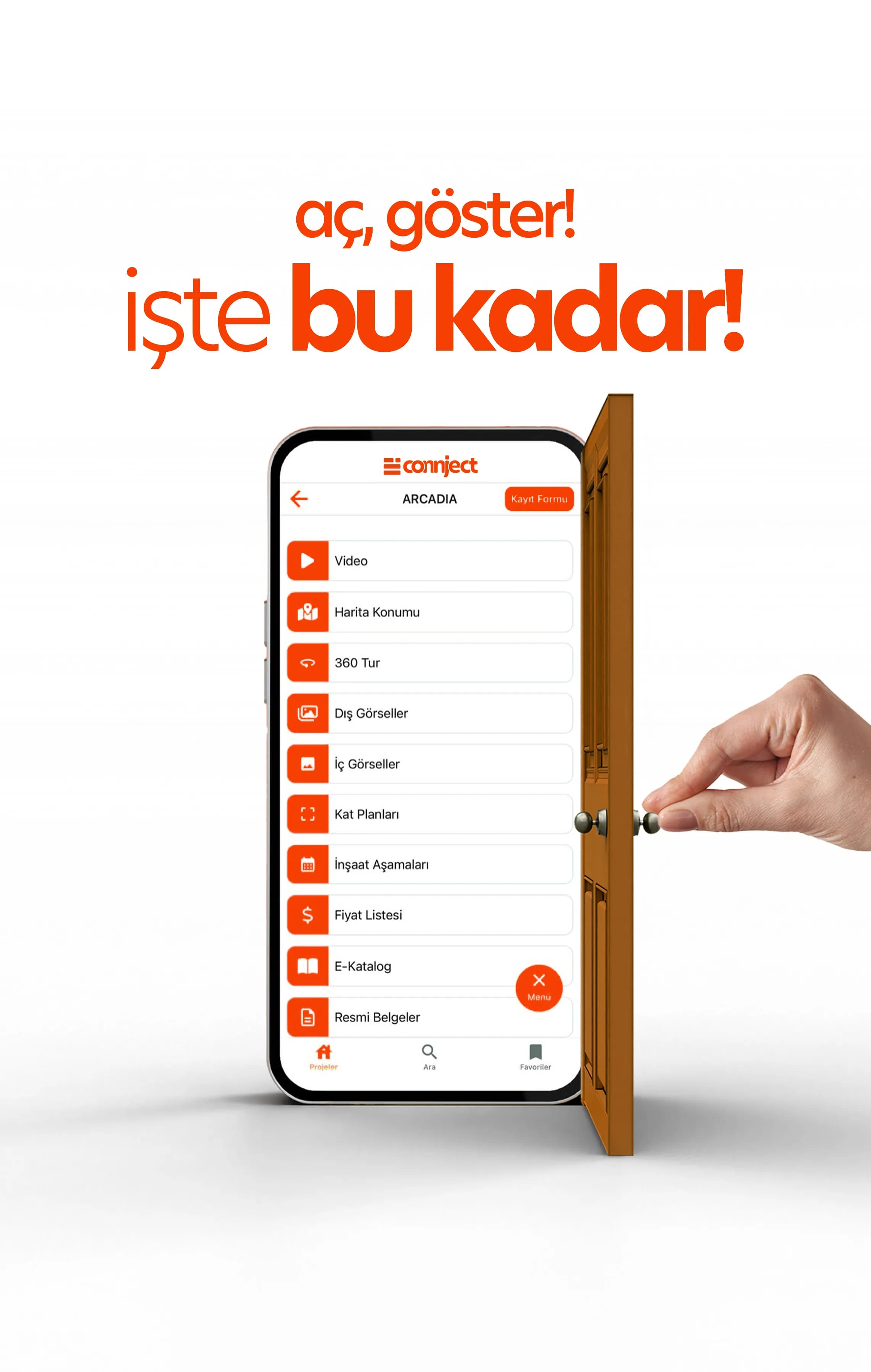 Connject özellik ekranı önizlemesi